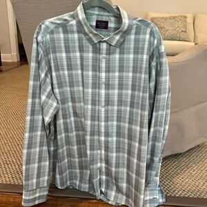 XXL Men’s UNTUCKit Long Sleeve, /Gray//White checked, wrinkle free